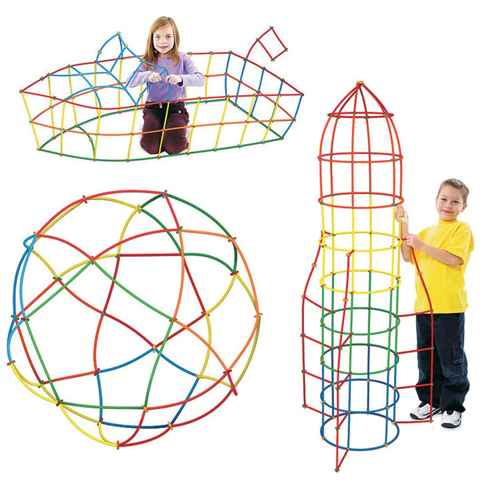 100-700pcs 4D Straw Building Blocks