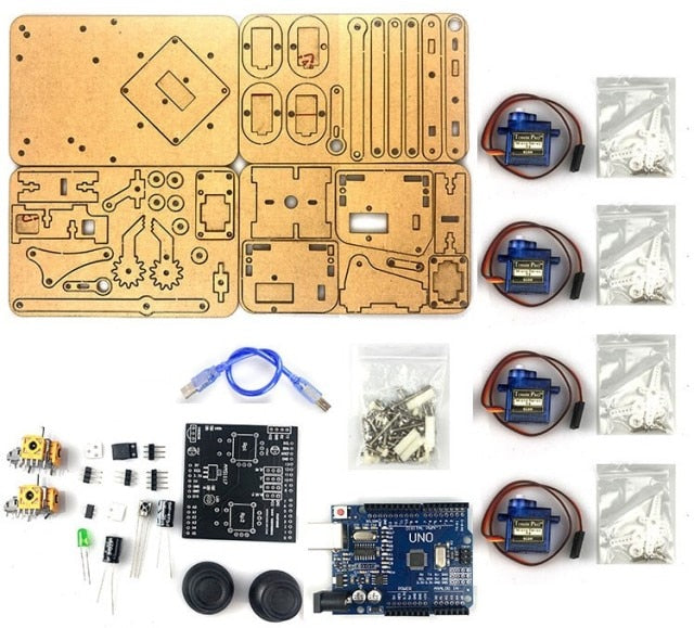 DIY 4 DOF Acrylic Robot Arm for Arduino Robotic Gripper