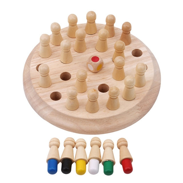 Kids Wooden Memory Match Chess Game