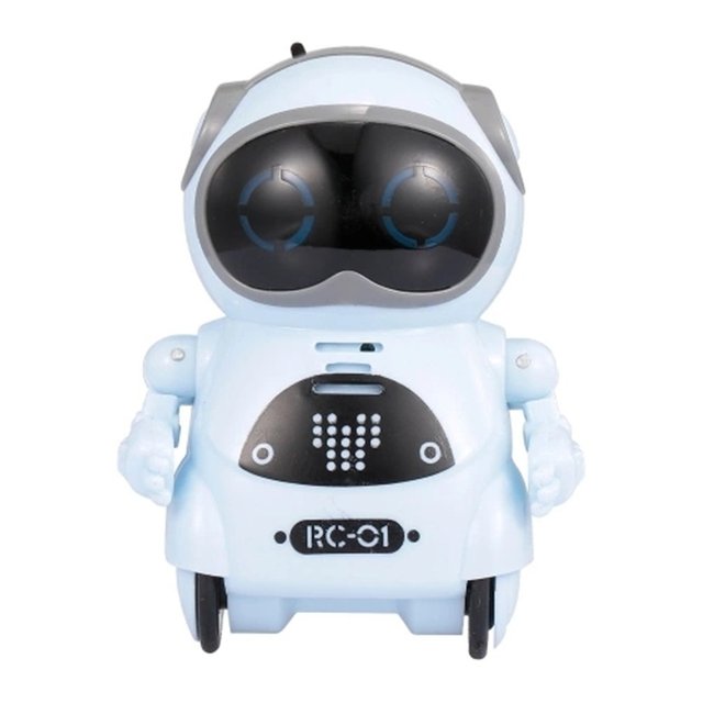 Intelligent Mini Pocket Robot Walk Music Dance Toy Light Voice Recognition Conversation Repeat Smart Interactive Kids Gift