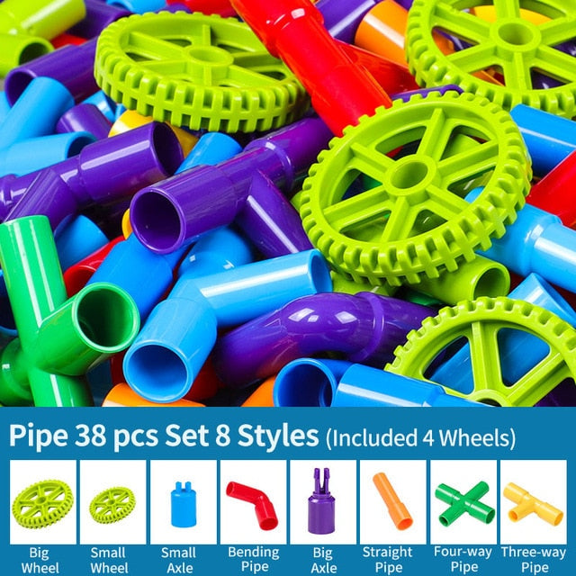 Water Pipe Building Blocks Toys DIY