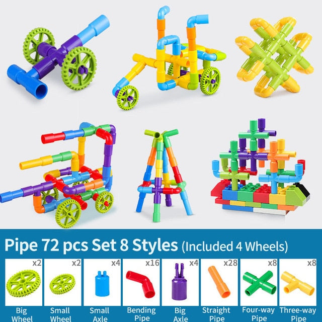 Water Pipe Building Blocks Toys DIY