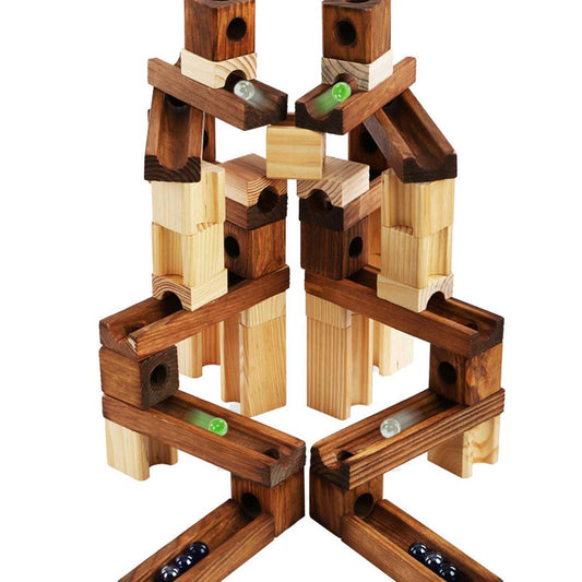 Children Wooden Marble Runs DIY