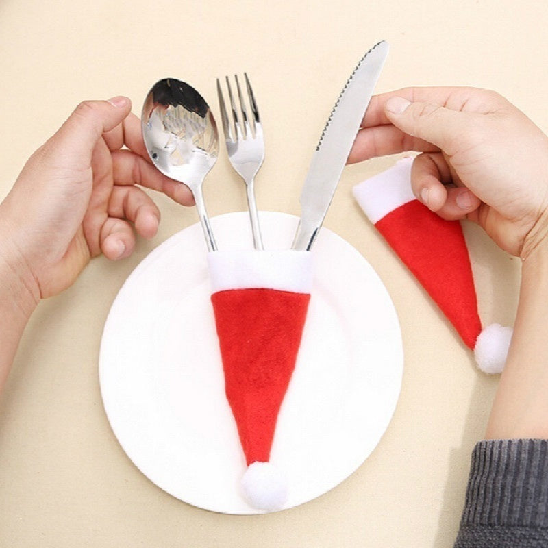 10pcs Christmas Fork Knife Cutlery Holder