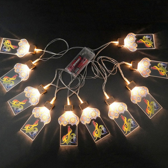 2m 10Led Eid Mubarak Led Light String