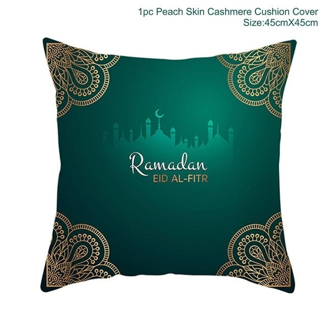 Ramadan and Eid Mubarak Cushion Cover