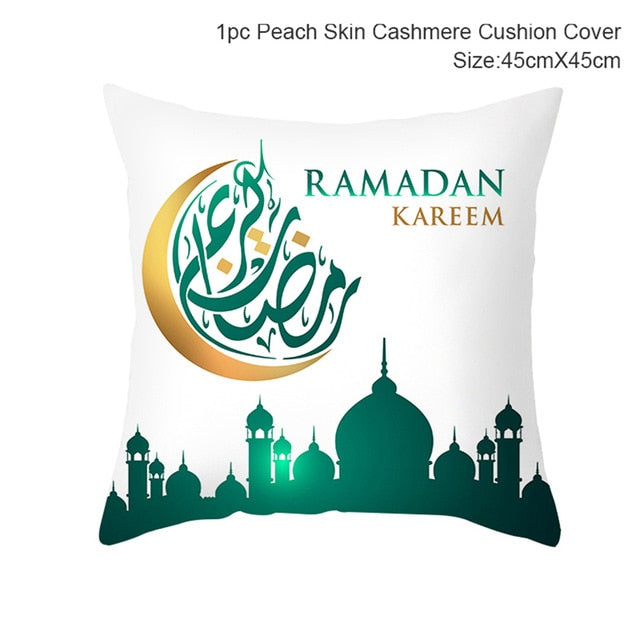 Ramadan and Eid Mubarak Cushion Cover