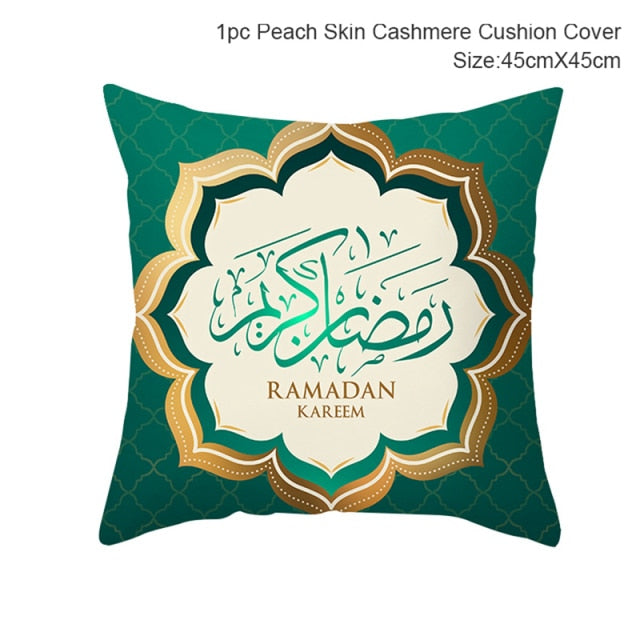 Ramadan and Eid Mubarak Cushion Cover