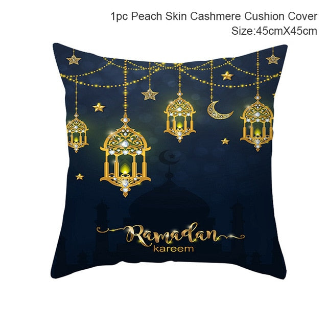 Ramadan and Eid Mubarak Cushion Cover