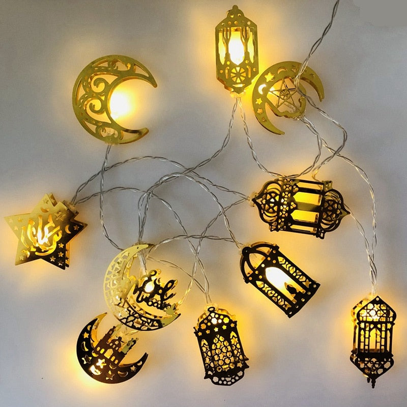 Ramadan & Eid Decorations Moon / Star Led String Lights