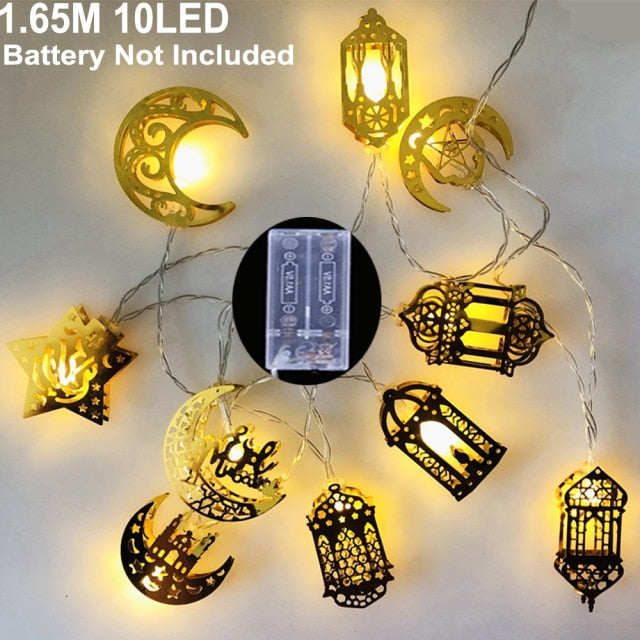 Ramadan & Eid Decorations Moon / Star Led String Lights