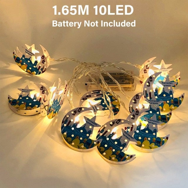 Ramadan & Eid Decorations Moon / Star Led String Lights