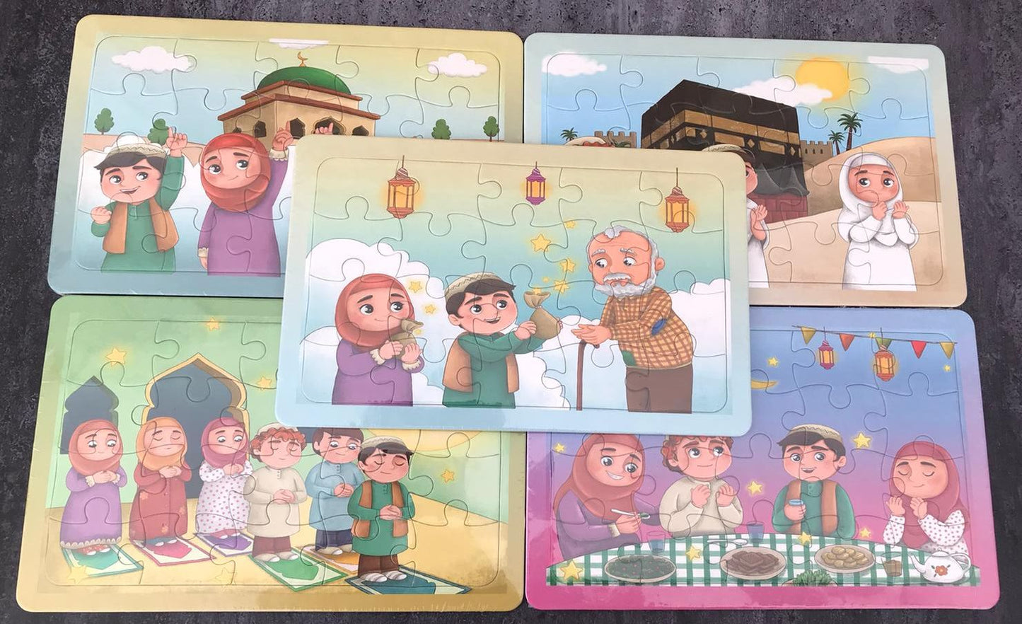 Islamic Puzzle / Muslim Kids Toys Set of 5 Pieces