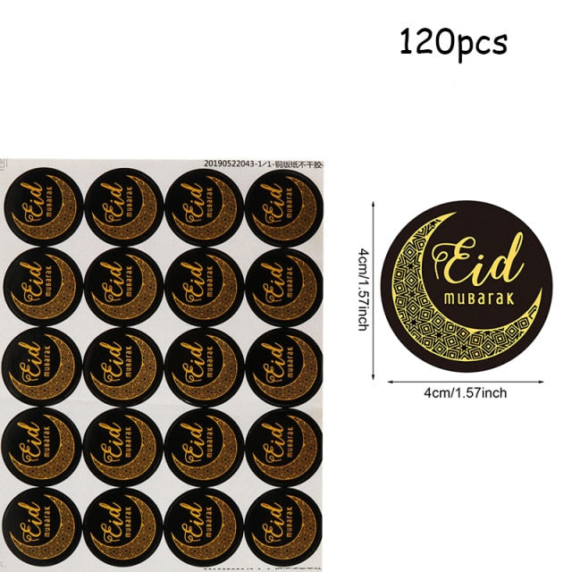 120pcs Ramadan / EID Paper Sticker