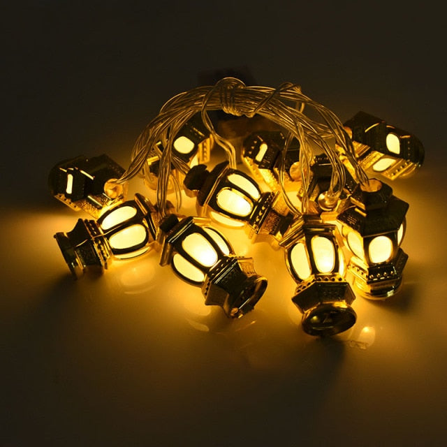 Ramadan Decoration Plastic Lantern Led String Lights (1.5 m long)