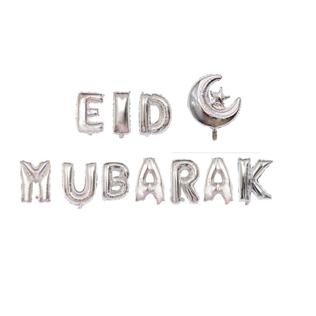 1set 20-40 CM Iron Metal Wreath Eid Mubarak Home Decoration