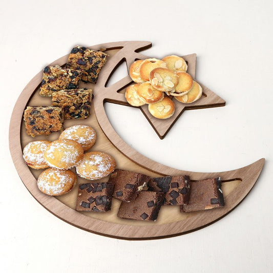 Rustic Wooden Crescent/Moon and Star (Eid and Ramadan)