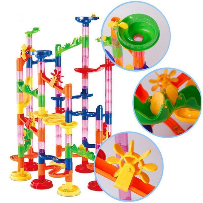 109pcs 3D Set DIY Construction Marble Run / Race Track