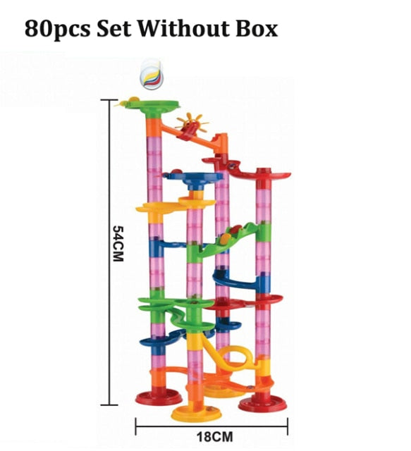 109pcs 3D Set DIY Construction Marble Run / Race Track