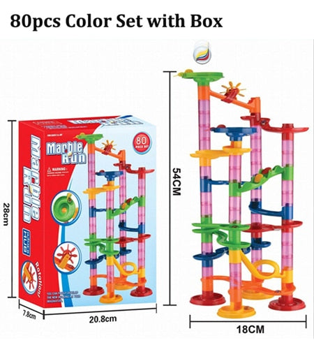 109pcs 3D Set DIY Construction Marble Run / Race Track