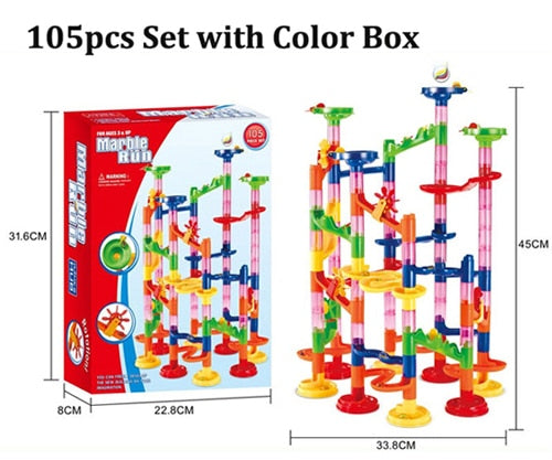 109pcs 3D Set DIY Construction Marble Run / Race Track