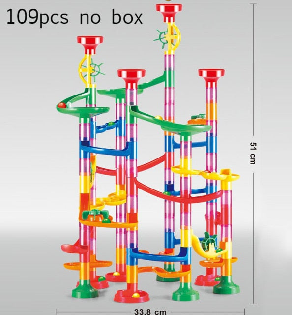 109pcs 3D Set DIY Construction Marble Run / Race Track