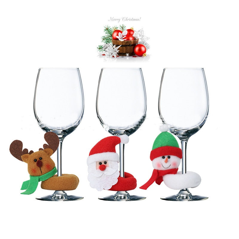 Christmas Wine Glass Decoration