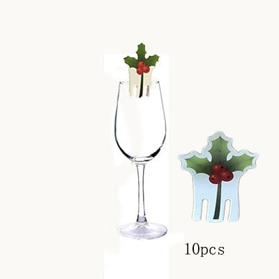 Christmas Wine Glass Decoration