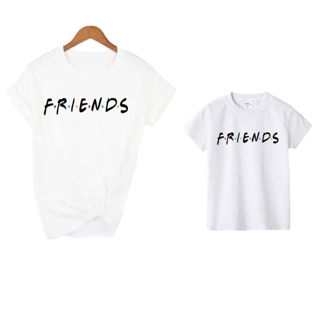 FRIENDS Printed T-shirt Mom and Daughter Matching Clothes