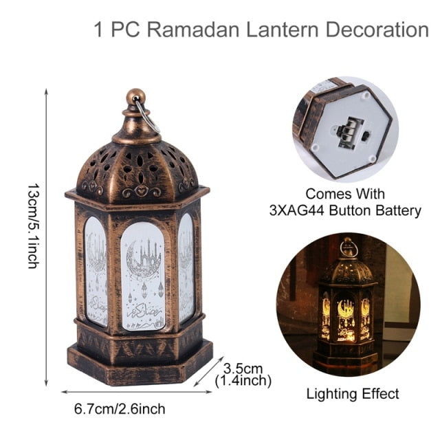 Ramadan and Eid Mubarak elegant lantern