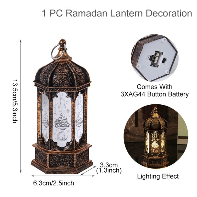 Ramadan and Eid Mubarak elegant lantern