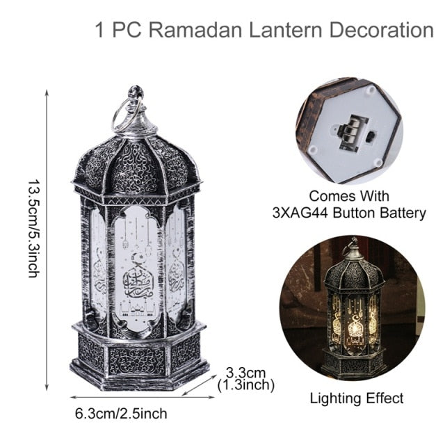 Ramadan and Eid Mubarak elegant lantern