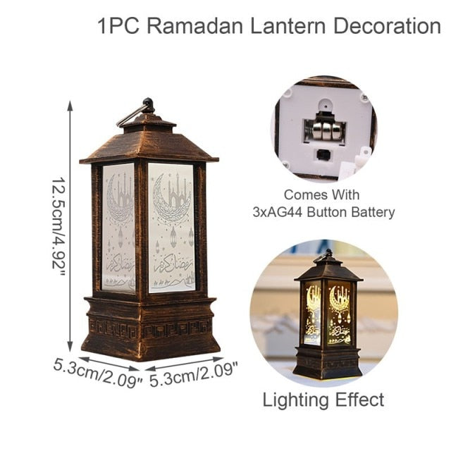 Ramadan and Eid Mubarak elegant lantern