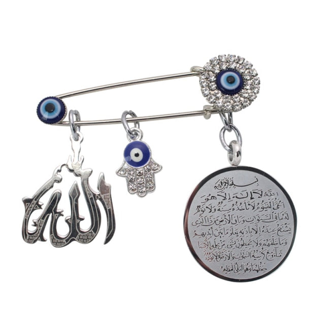 Classic Islam Muslim Mashallah Turkish Evil Eye Brooch