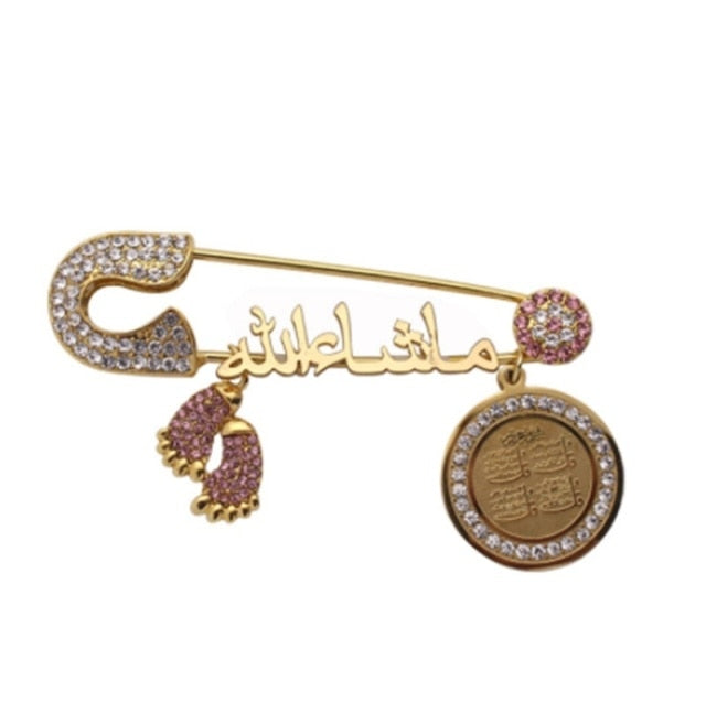 Classic Islam Muslim Mashallah Turkish Evil Eye Brooch