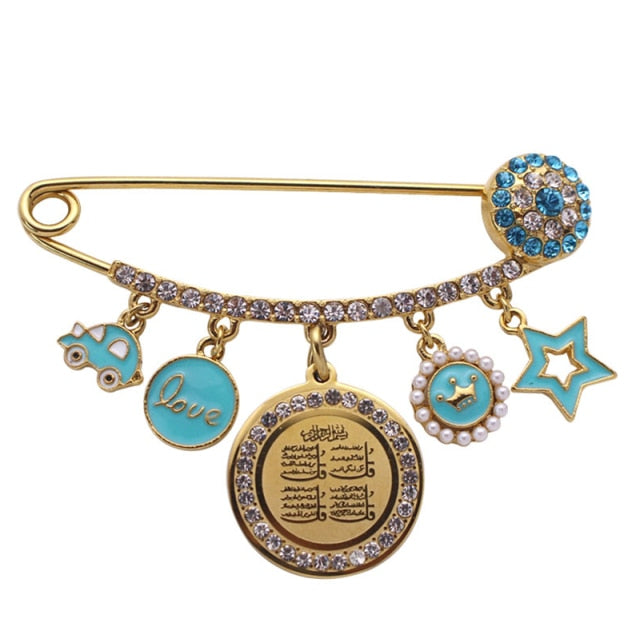 Classic Islam Muslim Mashallah Turkish Evil Eye Brooch