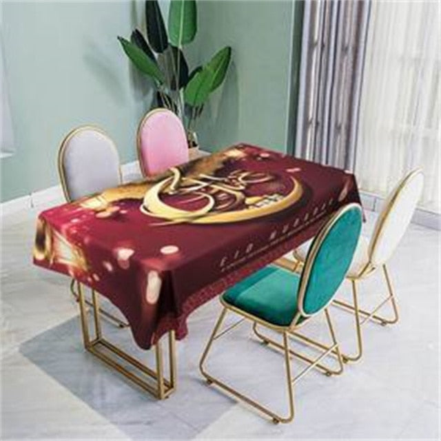 1PC 140*200CM Ramadan Mubarak Tablecloth