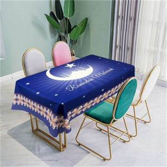 1PC 140*200CM Ramadan Mubarak Tablecloth