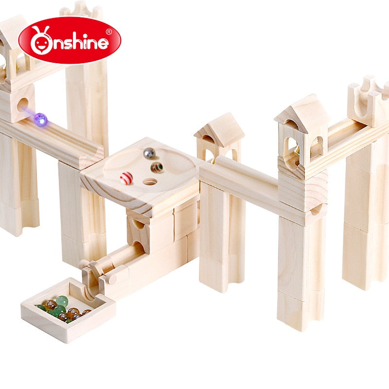 80pcs Children wooden building blocks